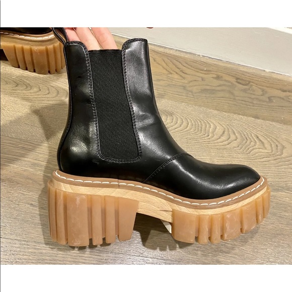 Stella McCartney Emilie Platform Chelsea Boots In Black/Gum Size 36.5 - Picture 6 of 16